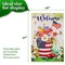 G128 House Flag Welcome USA Patriotic Flower Pot | 28x40 Inch | Printed Blockout Polyester - Patriotic Decoration